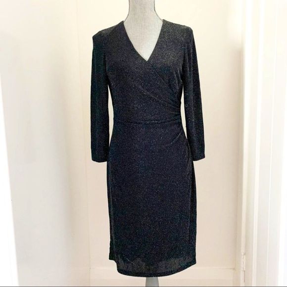 Ralph Lauren Chaps -silver/black sparkly dress - Picture 1 of 10